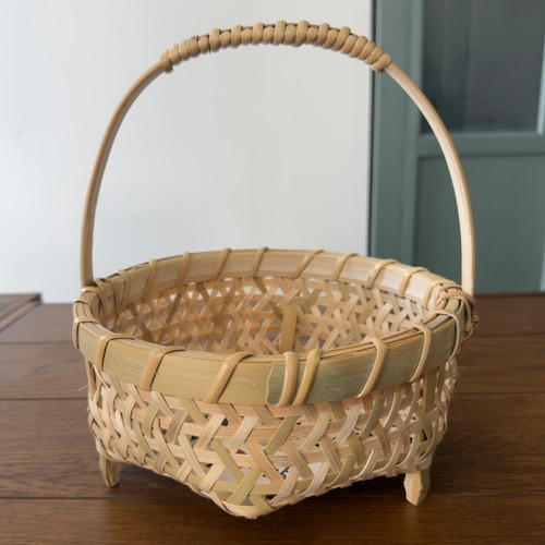 手つき竹かご　小（Φ約21cm）千葉