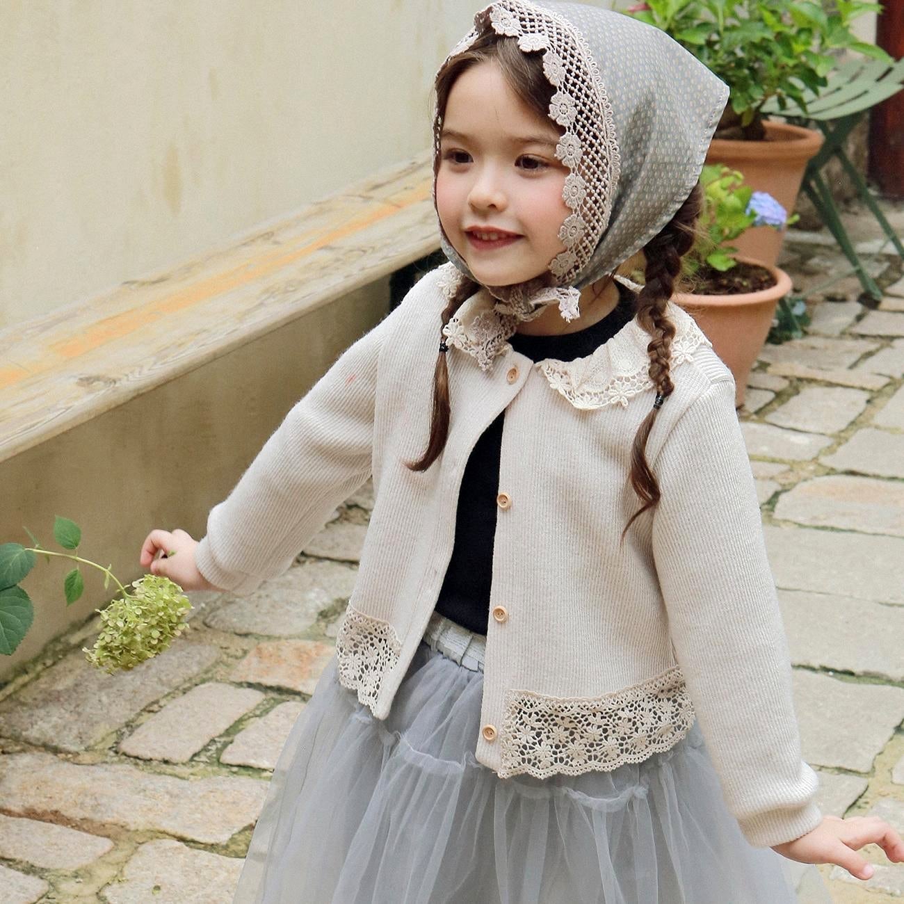 «sold out»ベージュ 13号 (125~130 サイズ) flo エリゼカーディガン