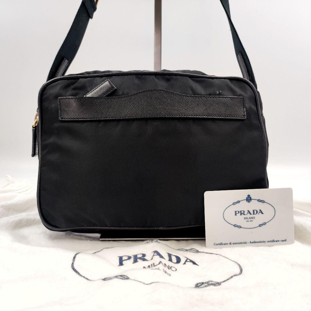 極美品□プラダ 1029 ゴールド金具 ショルダーバッグ カメラバッグ 