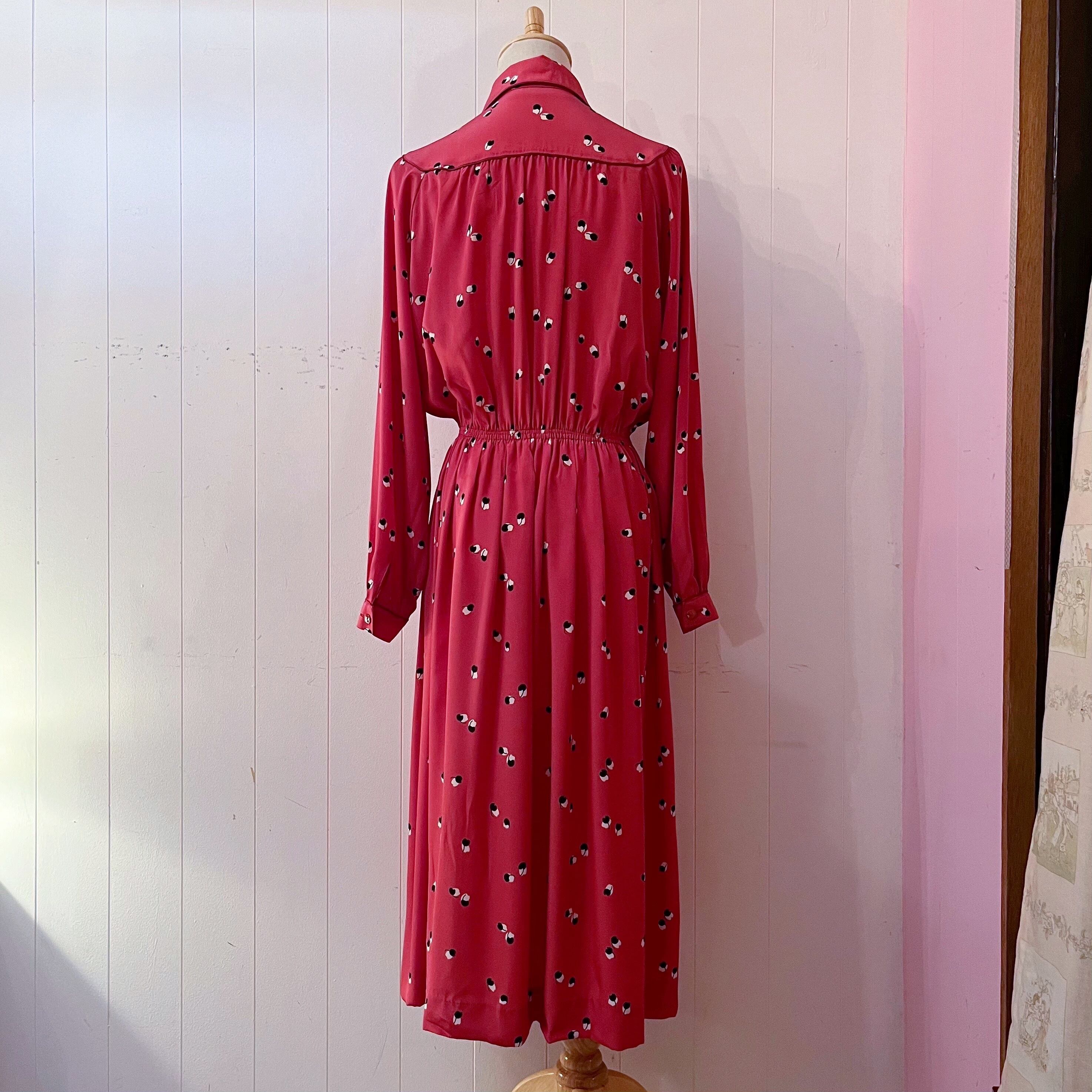 vivid pink fall flower one-piece