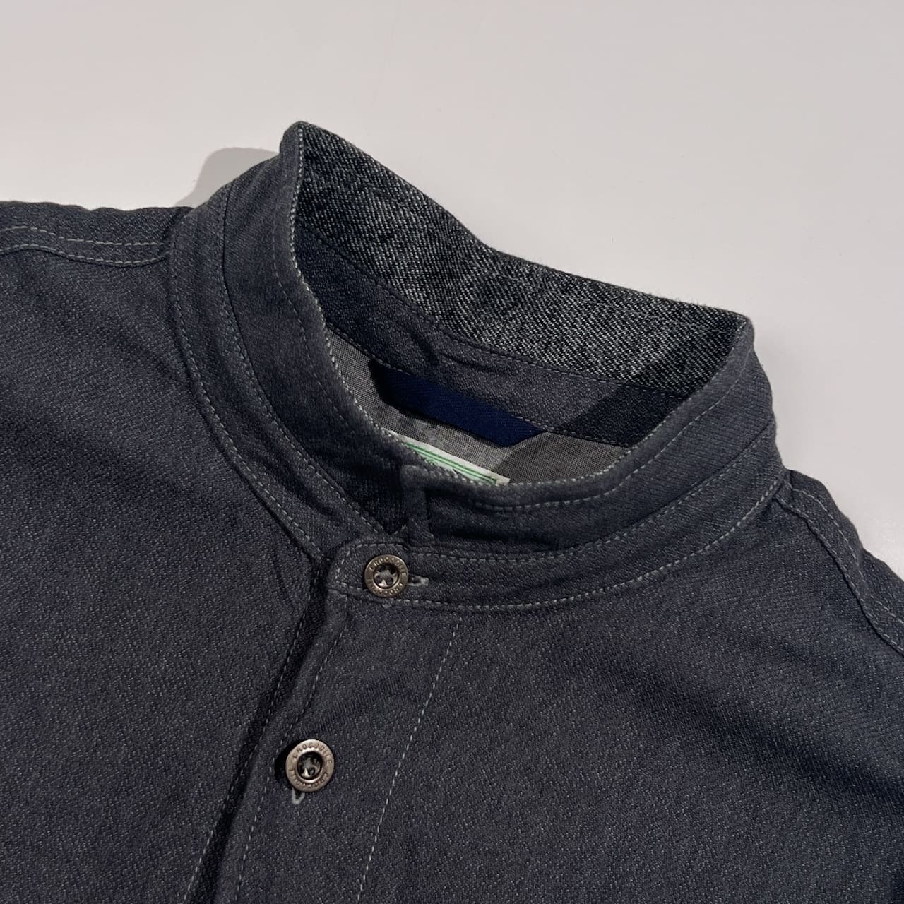 Crocodile クロコダイル スタンドカラー シャツ ジャケット LL/ダークグレー系 メンズ