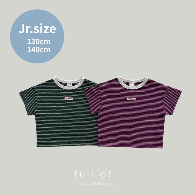【即納 Jr.size】1枚売り BONITO stripe rappa Tee  #L0417