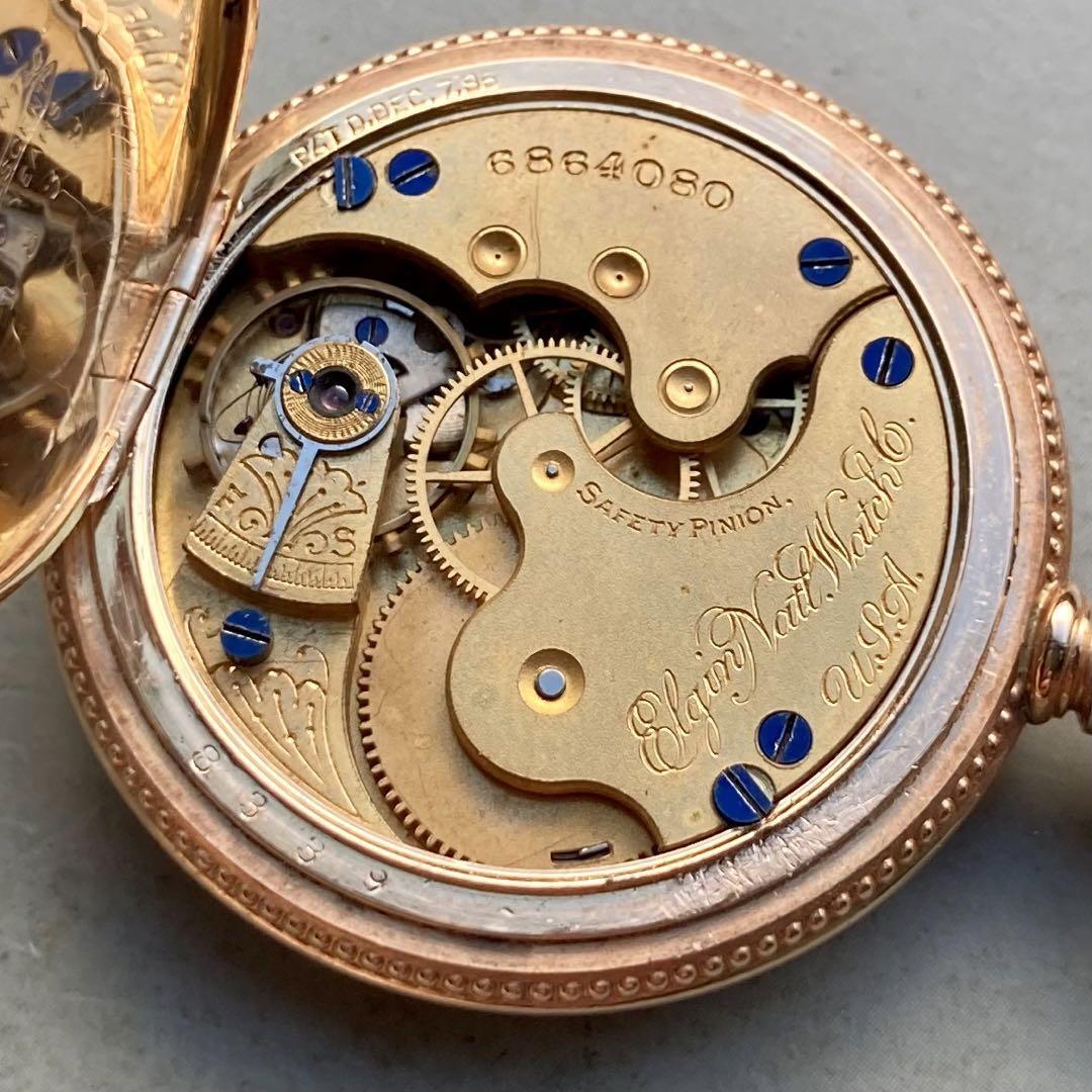 動作良好】エルジン ELGIN アンティーク 懐中時計 1933年 手巻き - 時計