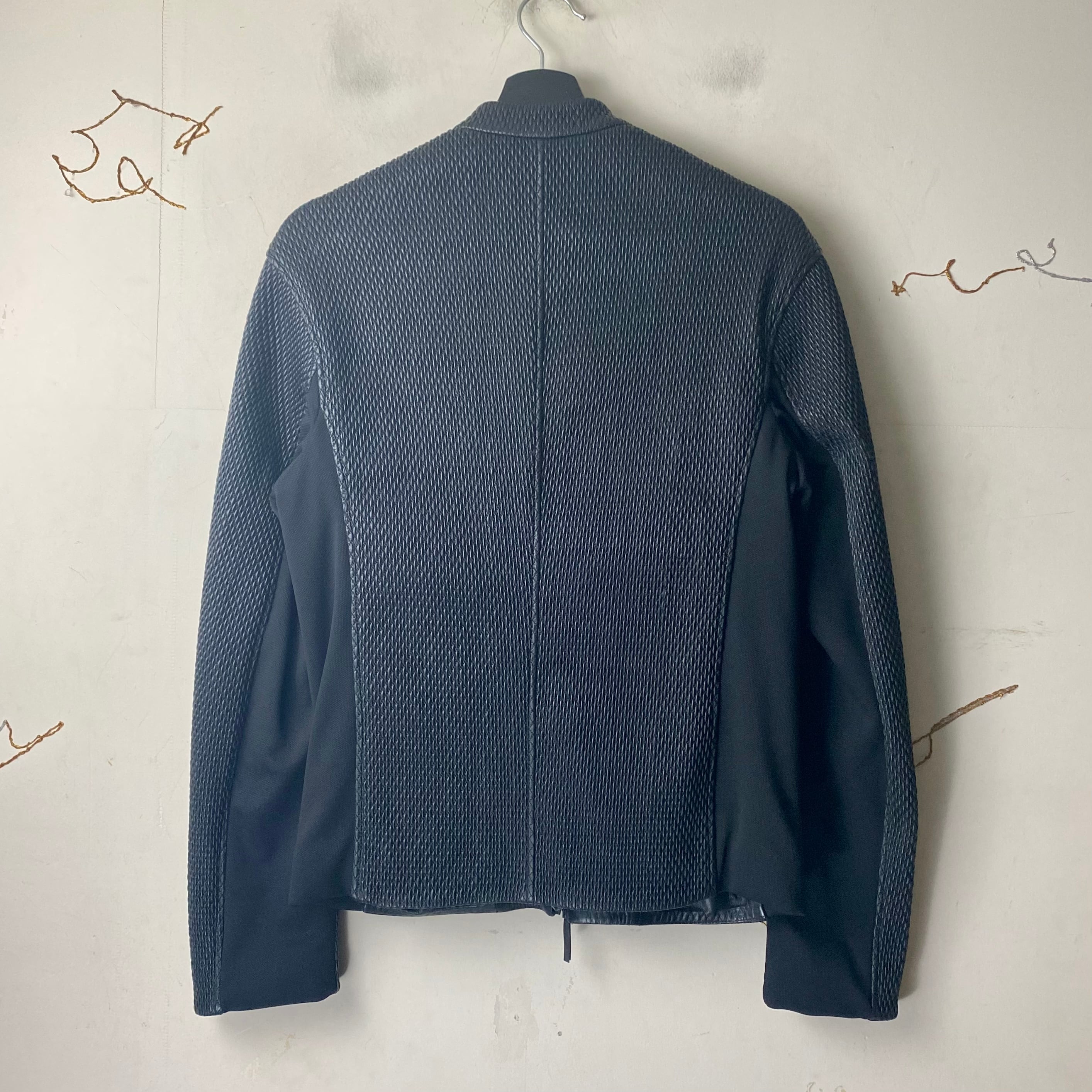 EMPORIO ARMANI switching leather riders jacket | NOIR ONLINE