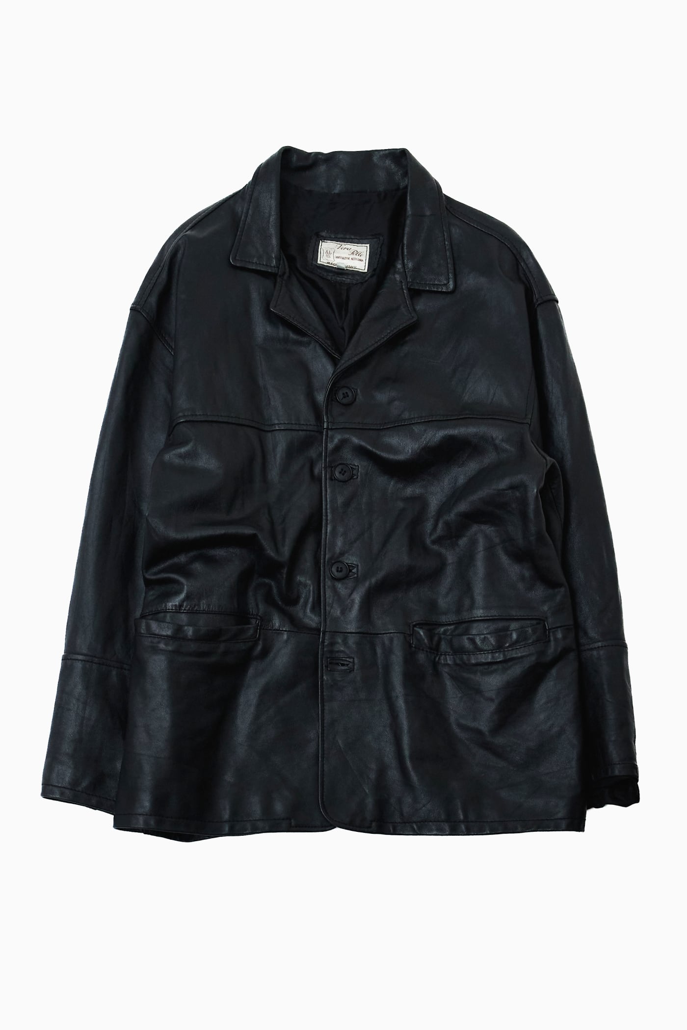イタリア製 VERA PELLE LEATHER CARCOAT