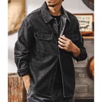 Corduroy Long Sleeve Shirt Button Front Patch Pocket Shirt ◇2color H0590