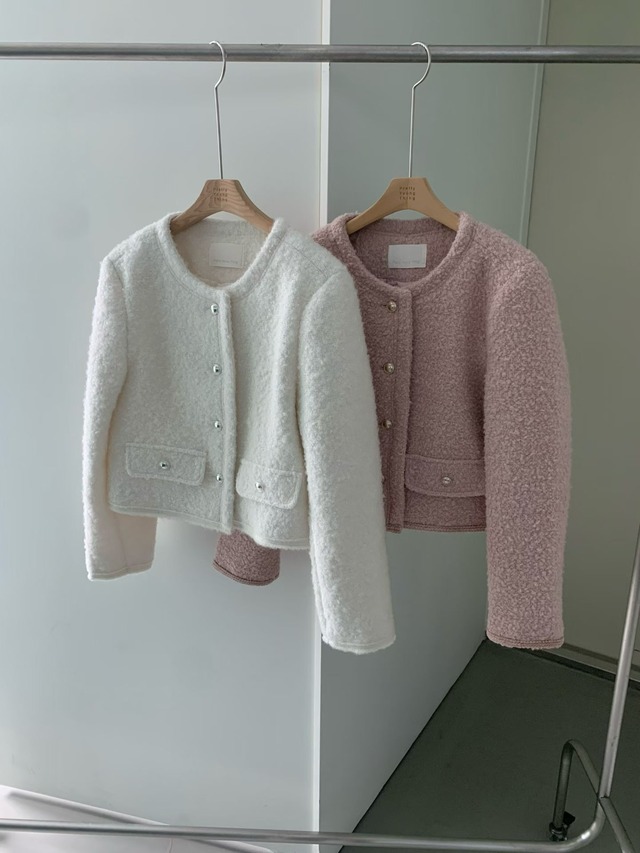 (予約) pretty young thing / Snug wool tweed jacket 2color