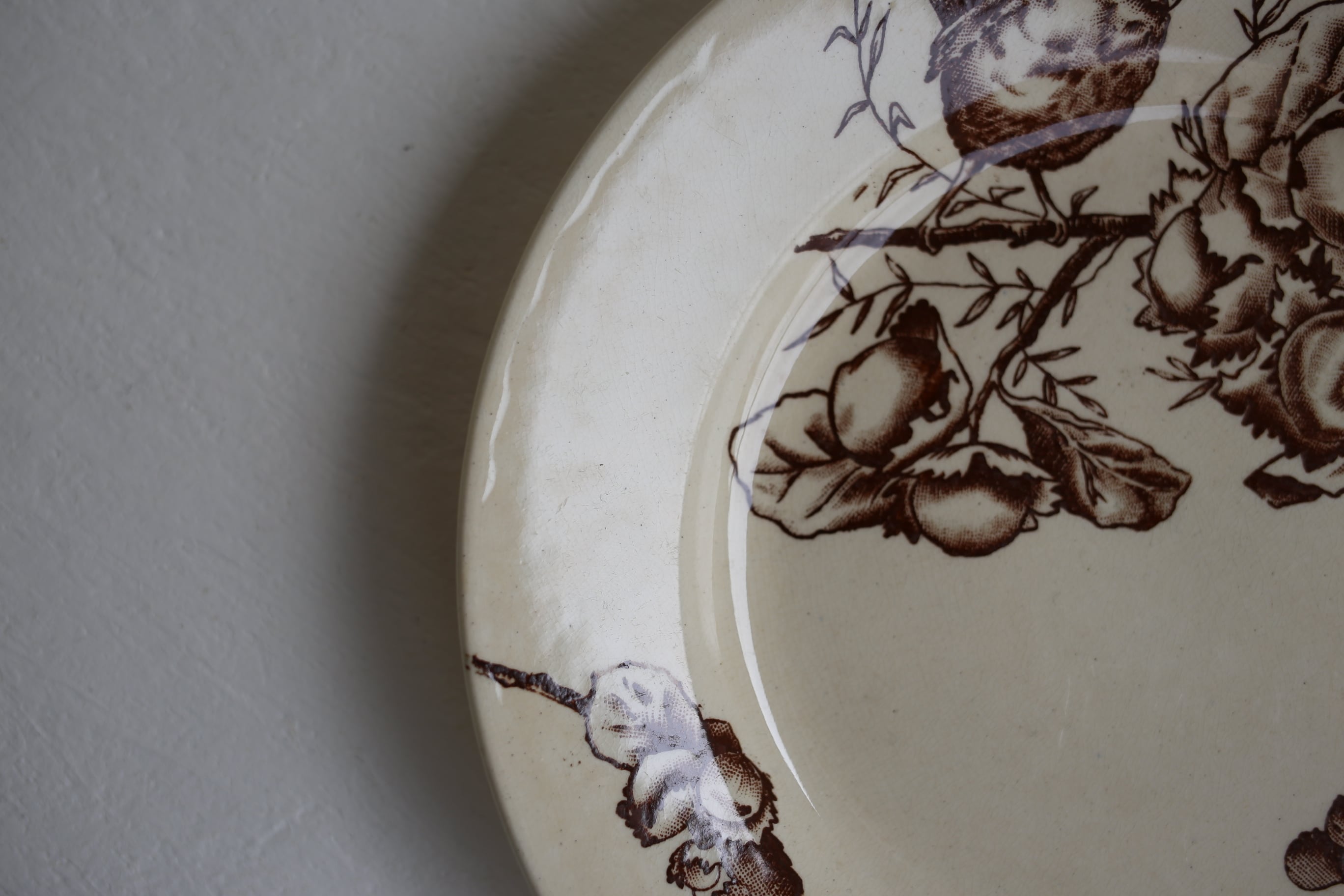 フランス アンティーク Choisy le Roi ショワジールロワ『鳥と木の実と