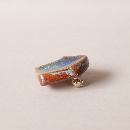 陶器ブローチ みずたまりno.26 おうち