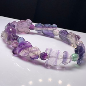 くまさん沢山！フローライトデザインブレスレット