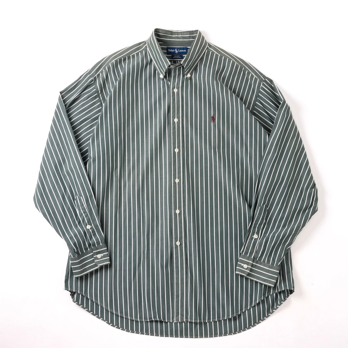美品】80s Ralph Lauren B.D. cotton tripe Shirt 