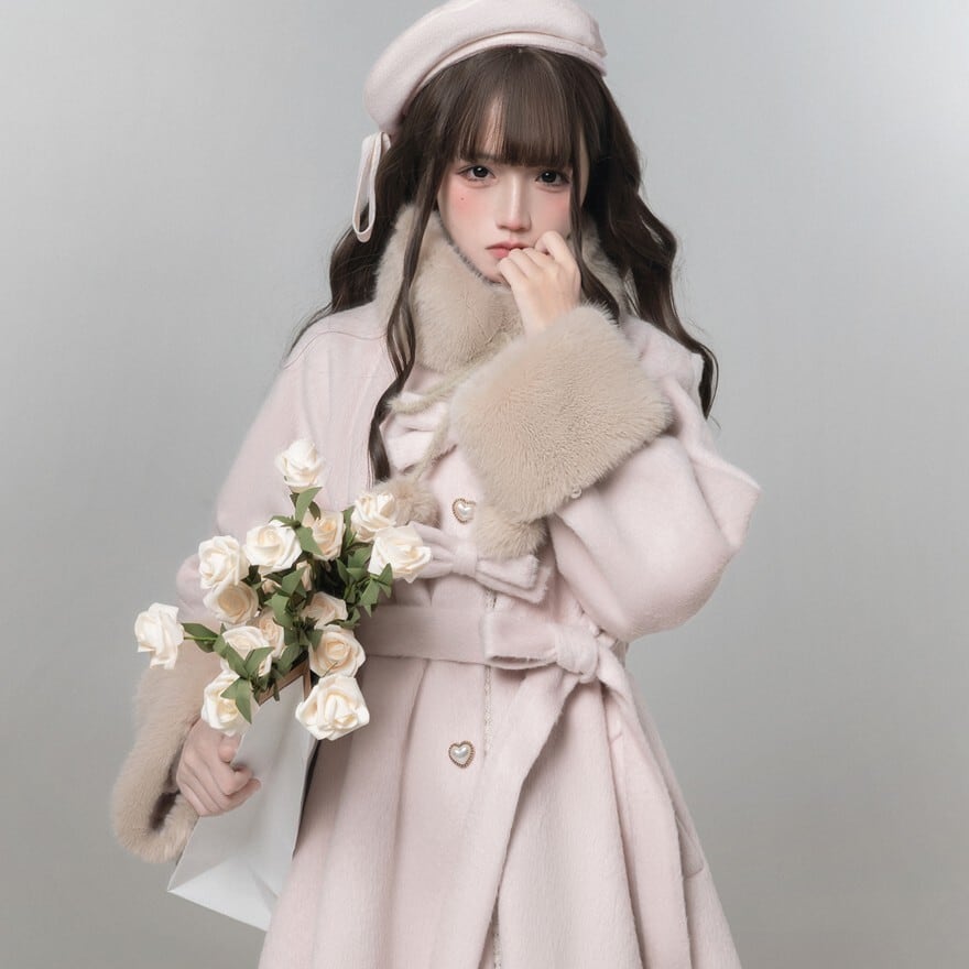 量産型 フェイクファーリボン襟巻き|天使と悪魔