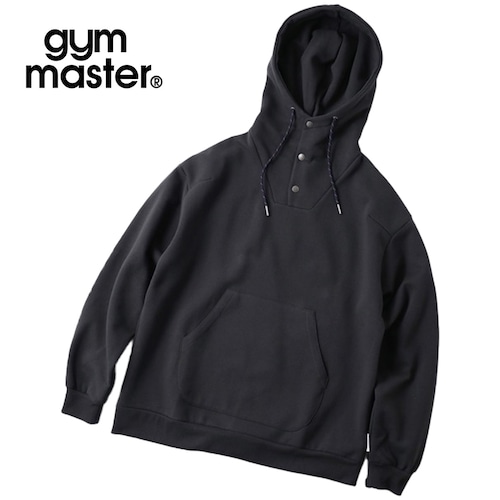 gym master ジムマスター 12oz ヘビー裏起毛 スウェット プルオーバーパーカー スナップボタン ワイドシルエット メンズ G833739 チャコール