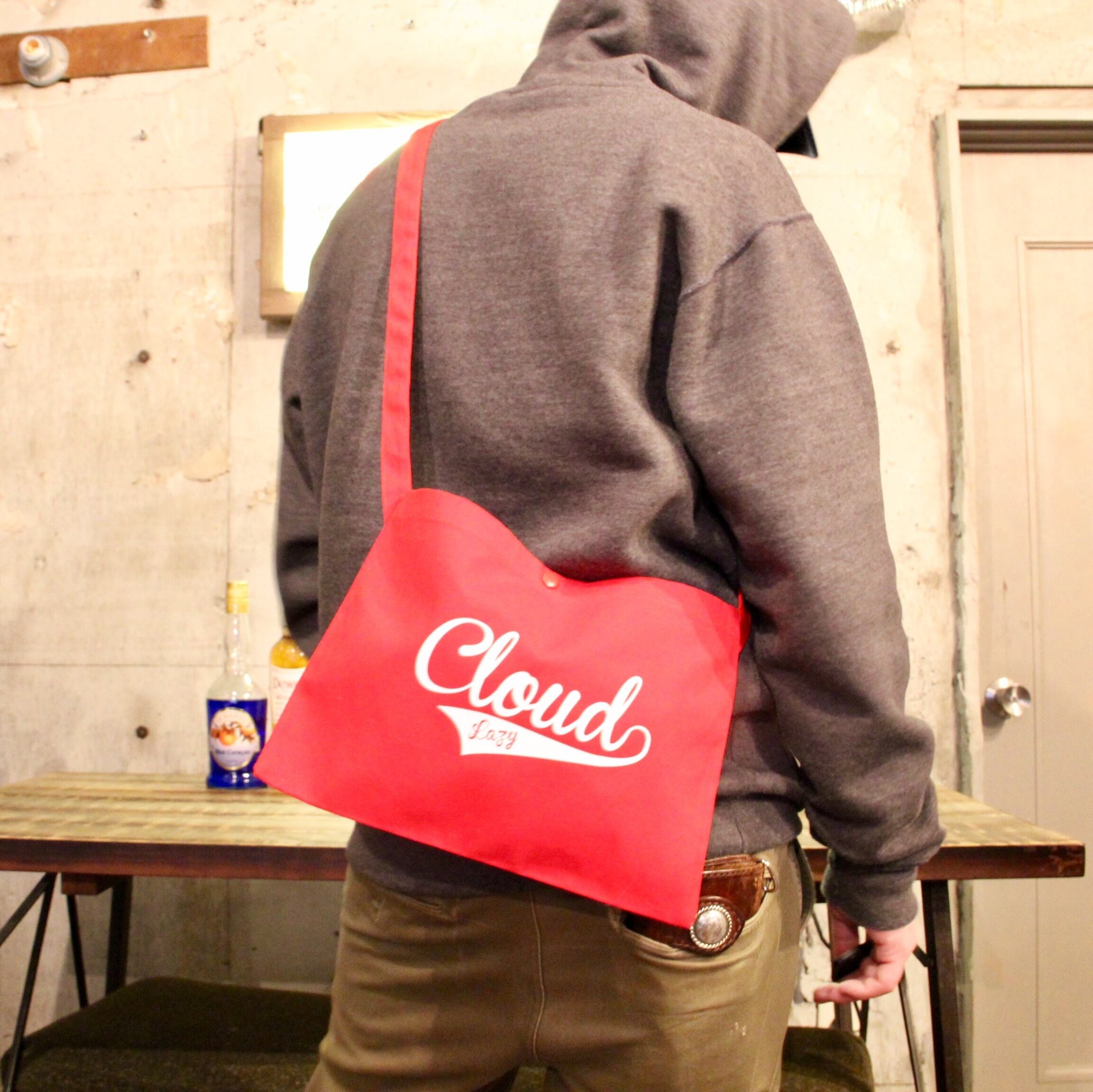 キャンバスサコッシュ レッド