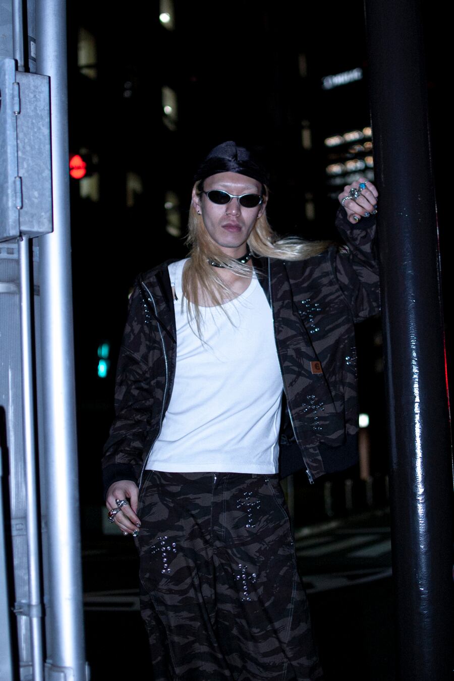 YUKI HASHIMOTO | SHORT BAGGY TWISTED MILITARY PANTS WITH CROSS
