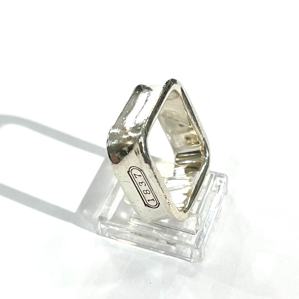 TIFFANY&CO.】【約16-17号 】2528 希少1837 スクエアリング／シルバー
