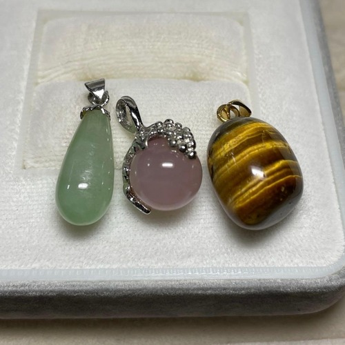 ナチュラル　ストーン　ペンダント　トップ　セット