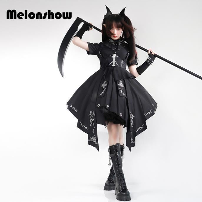 SEASONZ 軍服ロリータ ワンピース ガードル付き 病みかわいい 概念コーデ イベント ロリィタファッション lolita