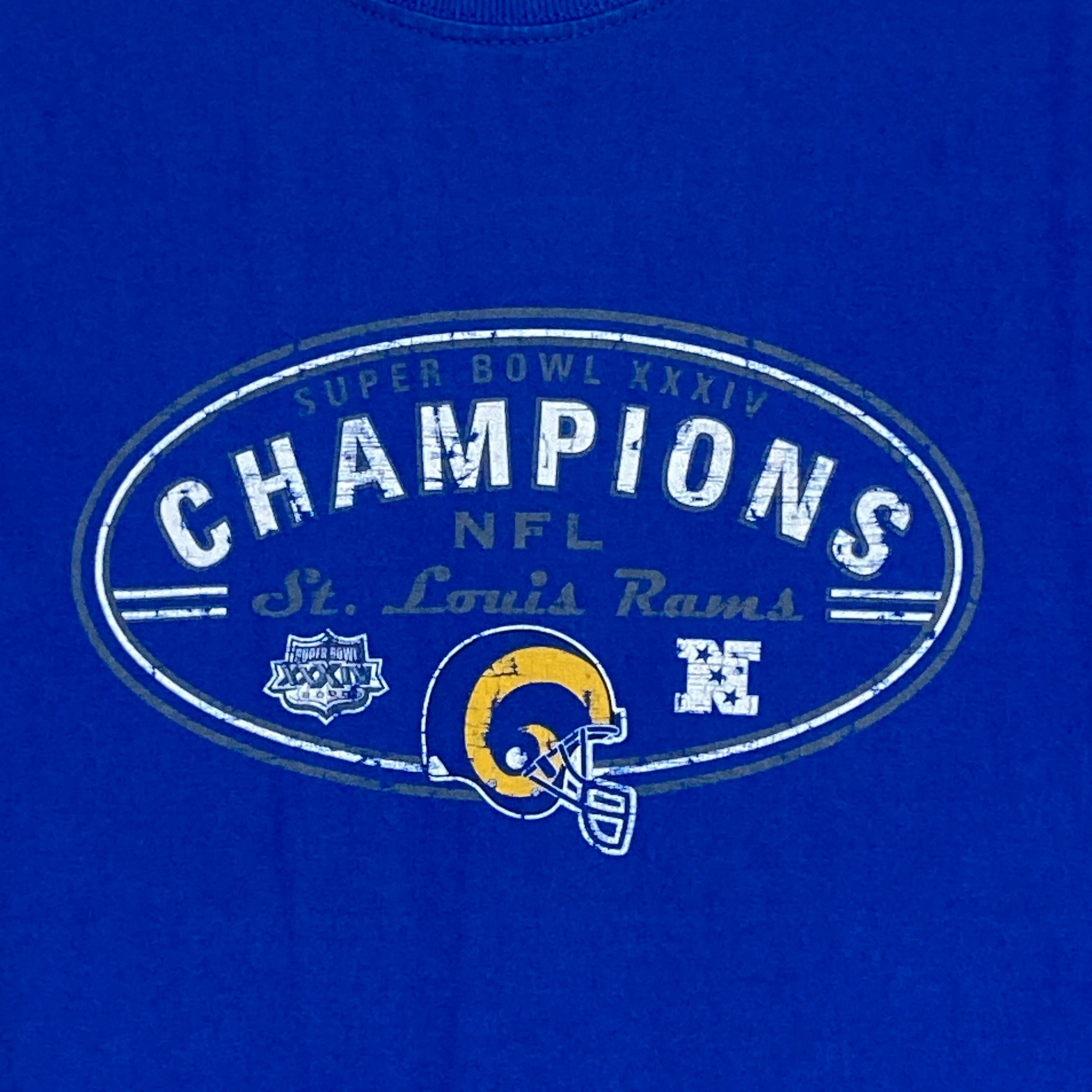 90s 当時物 プロプレイヤー XL NFL セントルイスラムズ 記念 Tシャツ
