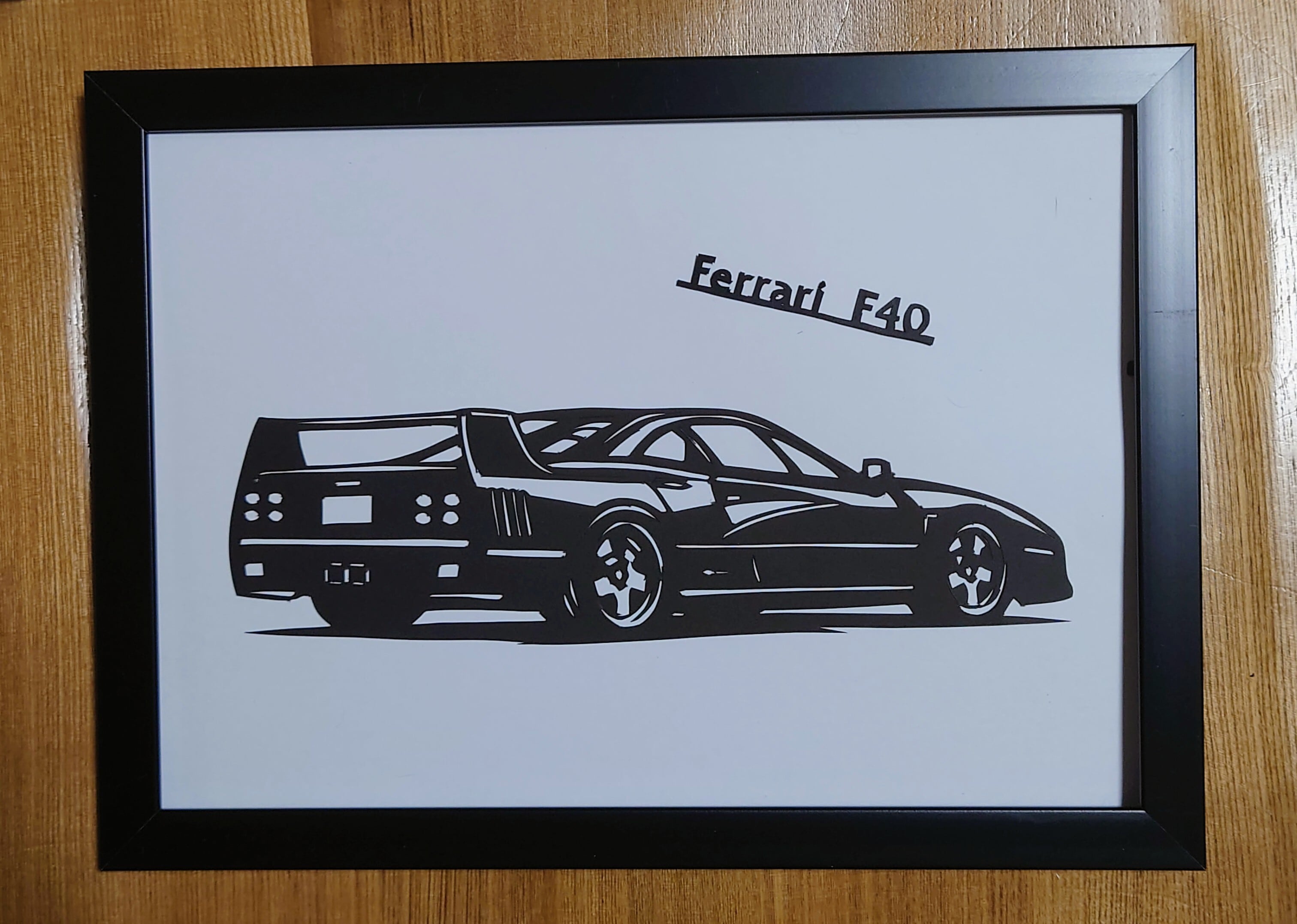 切り絵 フェラーリ F40 | Miyu工房 Paper Cutting