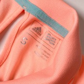 adidas GOLF アディダス ゴルフ ノースリーブ チュニック丈 ポロシャツ S/蛍光ピンク レディース