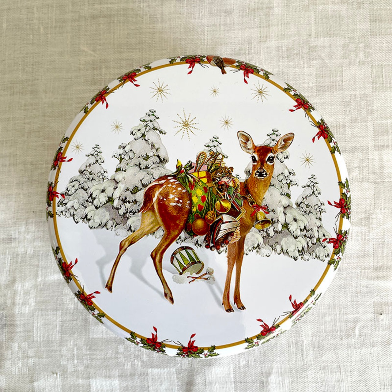 ビレロイ＆ボッホ　クリスマス缶大　3個セットの中1個　未使用品　希少　Villeroy & Boch ビスケットボックス 12otdt14-2