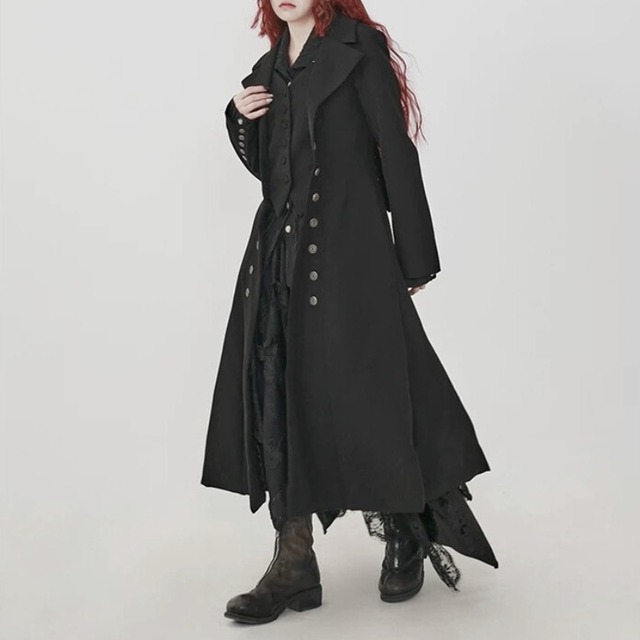 Double breasted long coat C1441