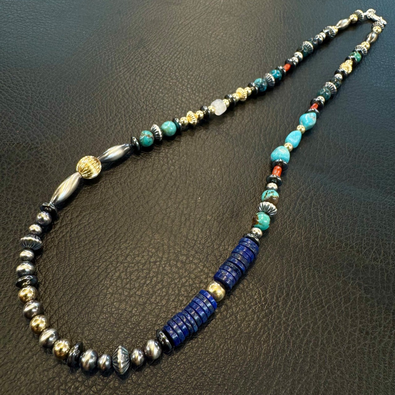 ブライト（Bright）ネックレス（Wave Lapis Lazuli）50cm - 1