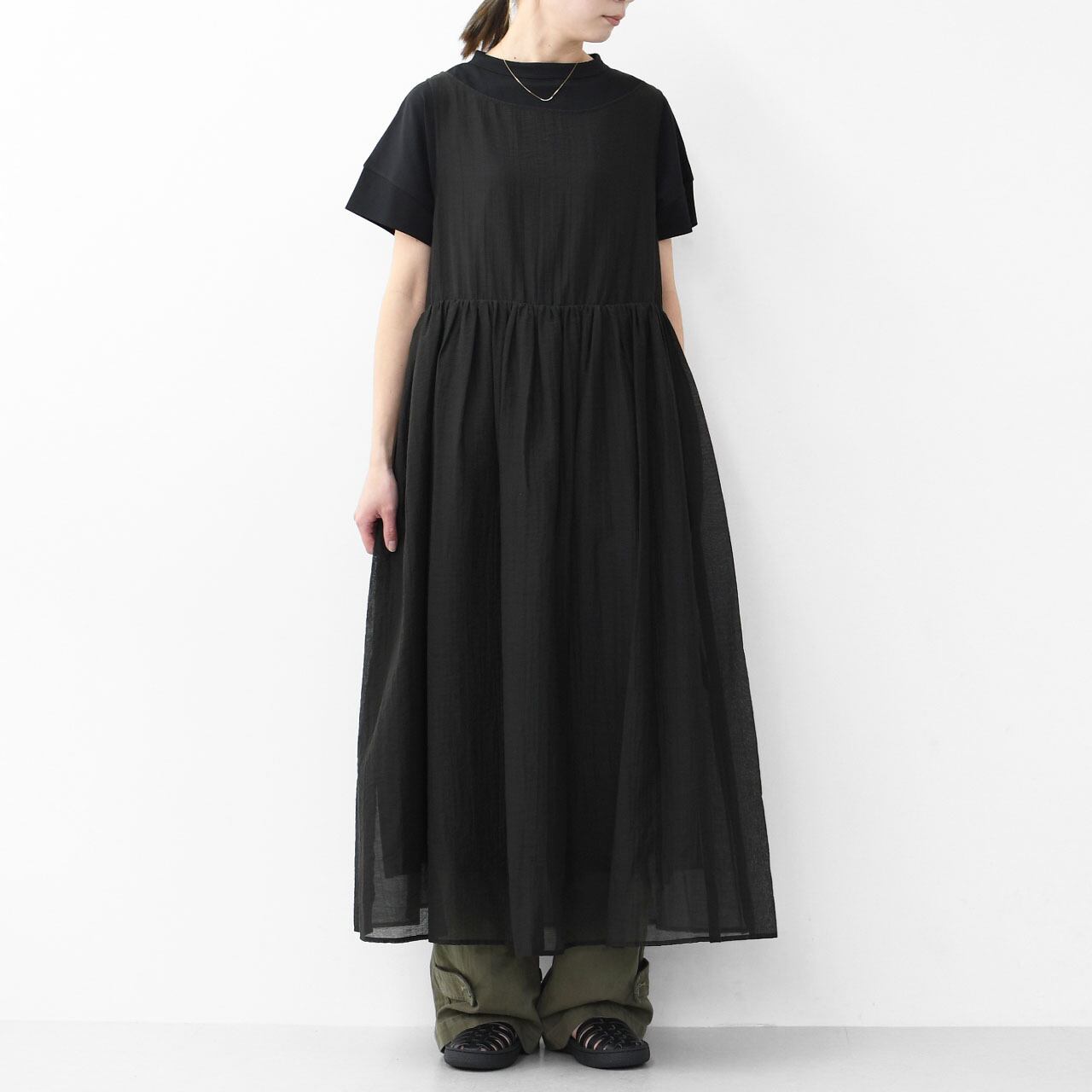 LE GLAZIK [ル・グラジック] SHEER GATHER ONEPIECE [LG-G0102CNS