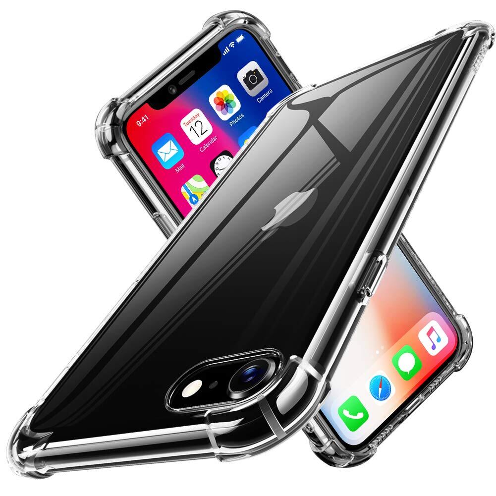 TLOMPLO 対応 iPhone SE/5s/5 ケース クリア TPUカバー 耐衝撃 MIL規格 車載ホルダー 指紋防止 透明1