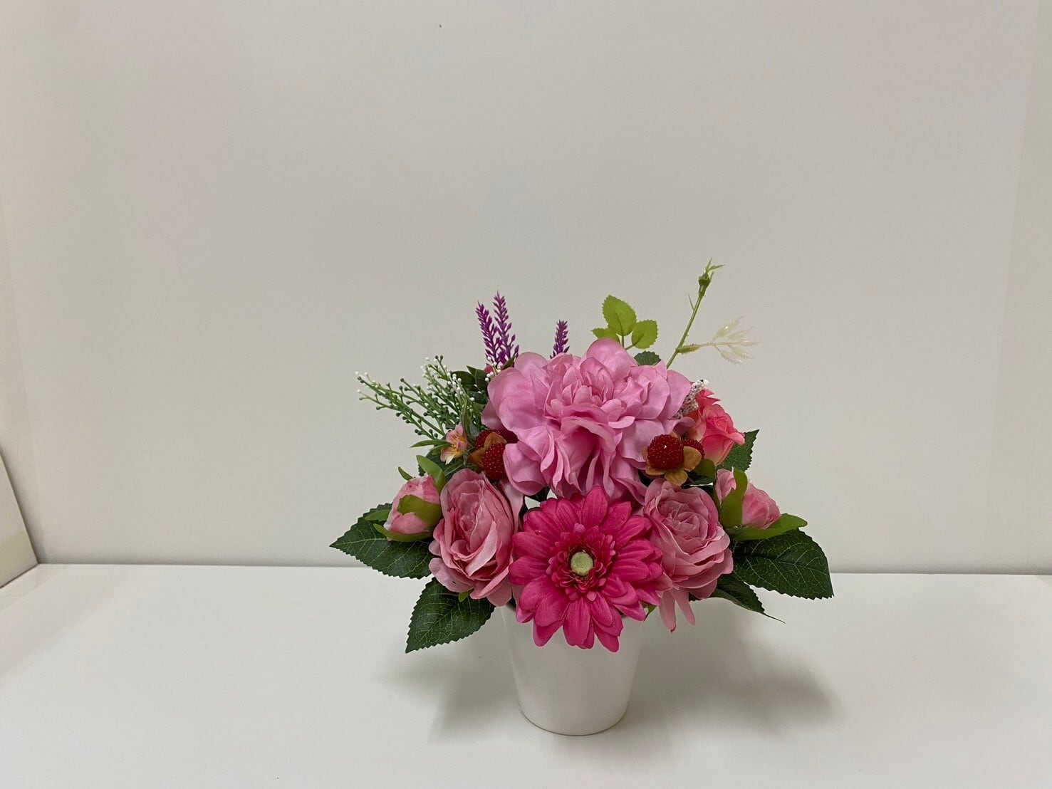 光触媒フラワーアレンジメント 置き型アソートピンク(サイズ20cm