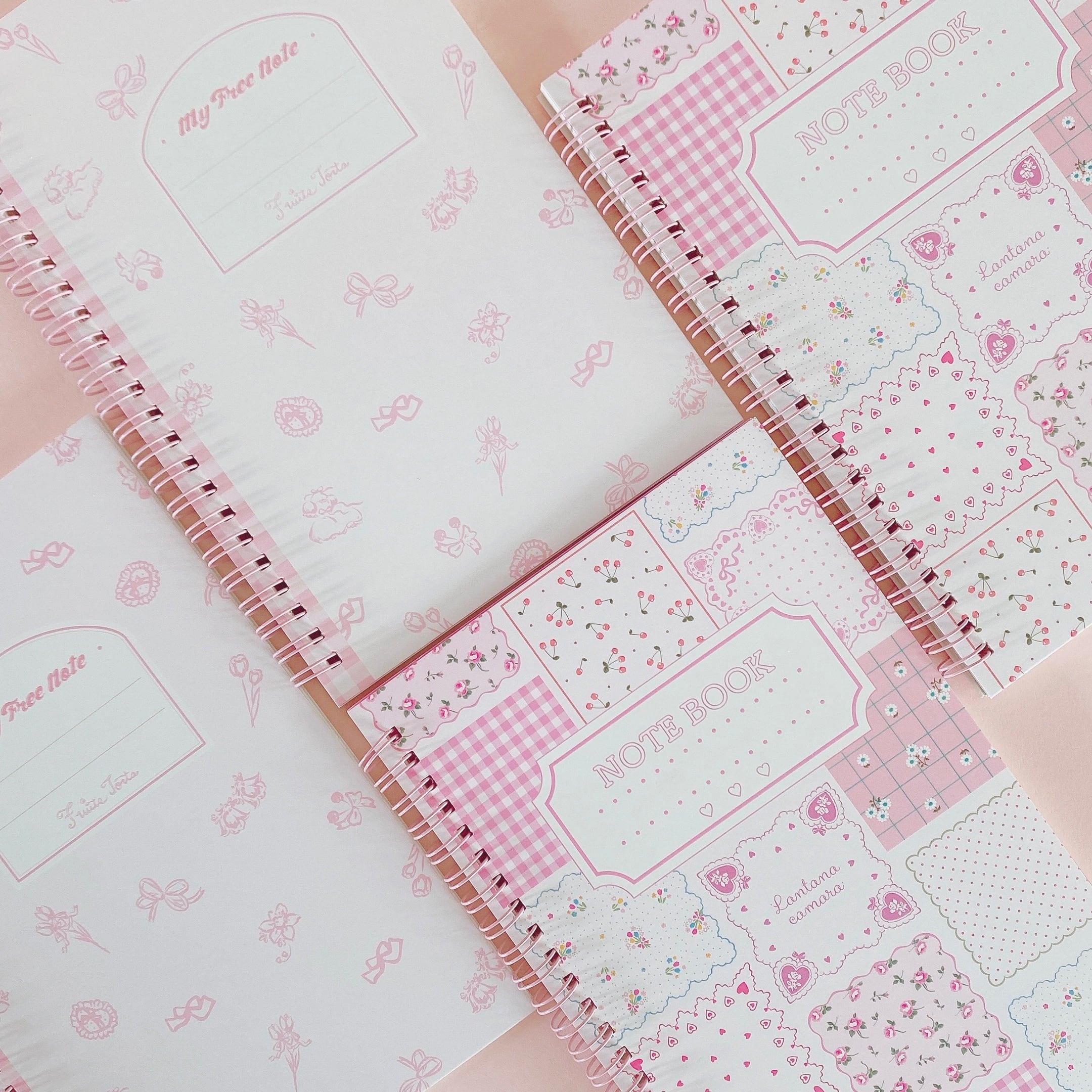 A5 in My Room pink note book ピンク方眼ノートブック