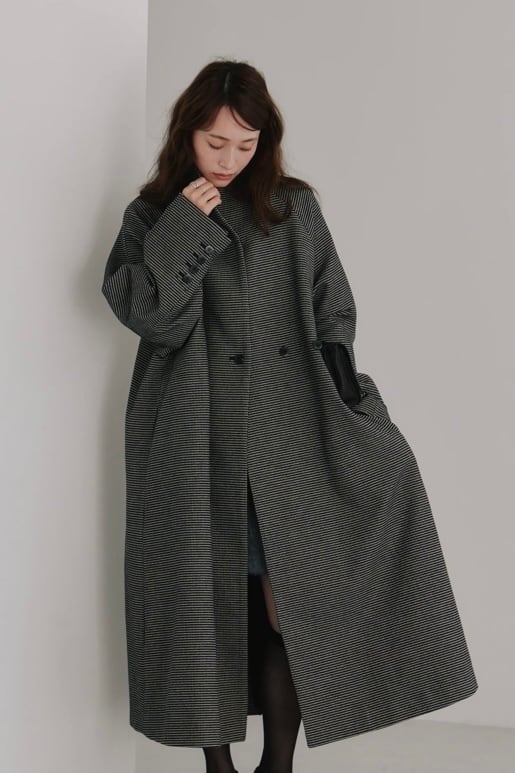 seyto（セイト）の「Herringbone tweed over long coat / ヘリンボーン