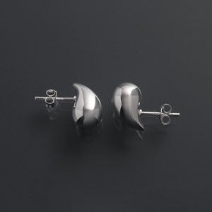 puffy teardrop stud earring(pierce) [PPDR] / YJE51010225