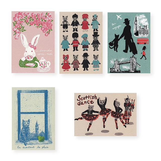 4種のツリー＊postcard SET