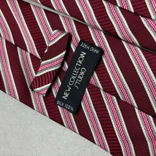 vintage tie ストライプ　レッド　n-93