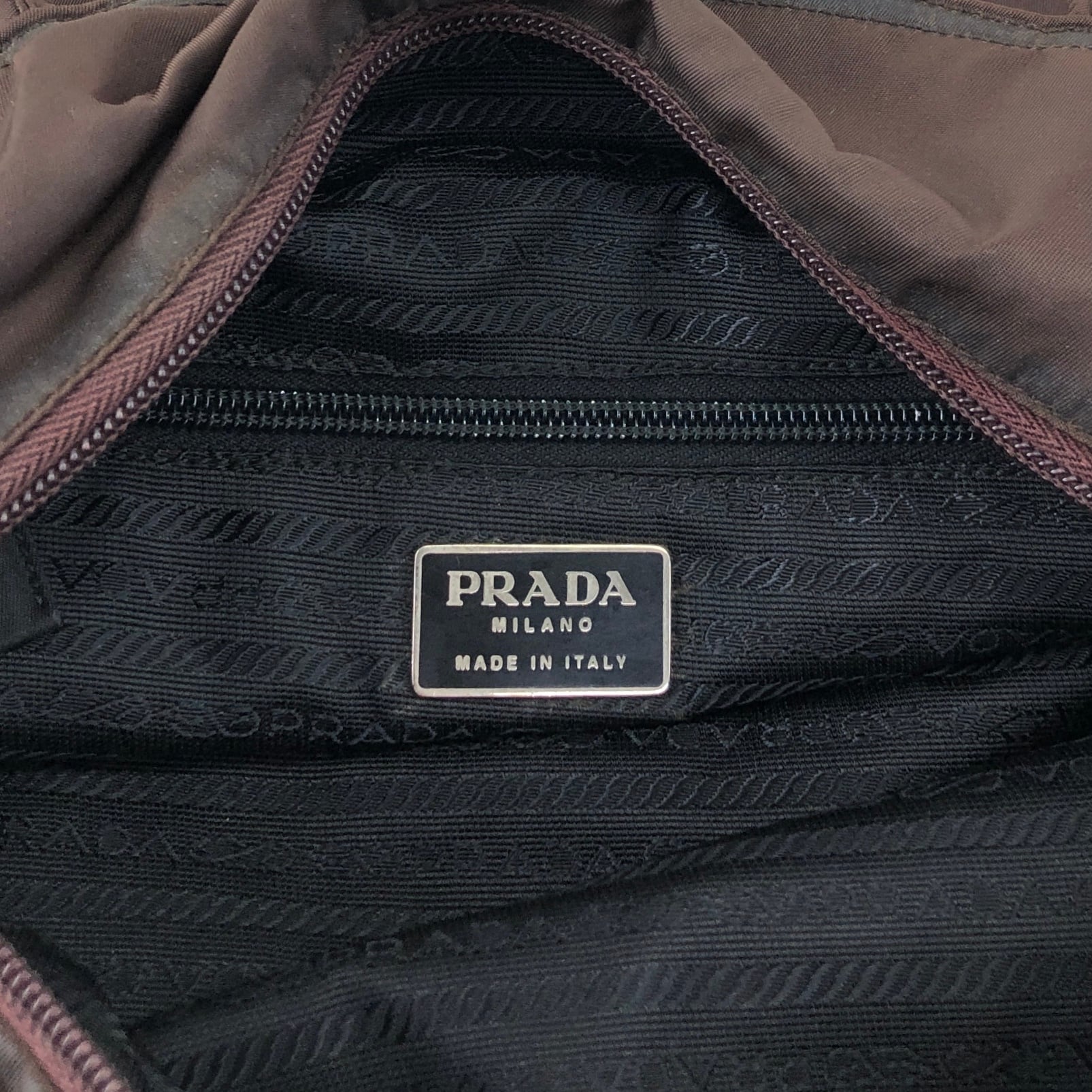 PRADA プラダ トートバッグ ブラウン トライアングルロゴ