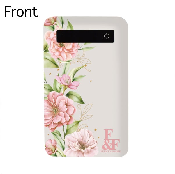 モバイルバッテリー 4000mah 充電器 スマホ iPhone Android 花 花柄