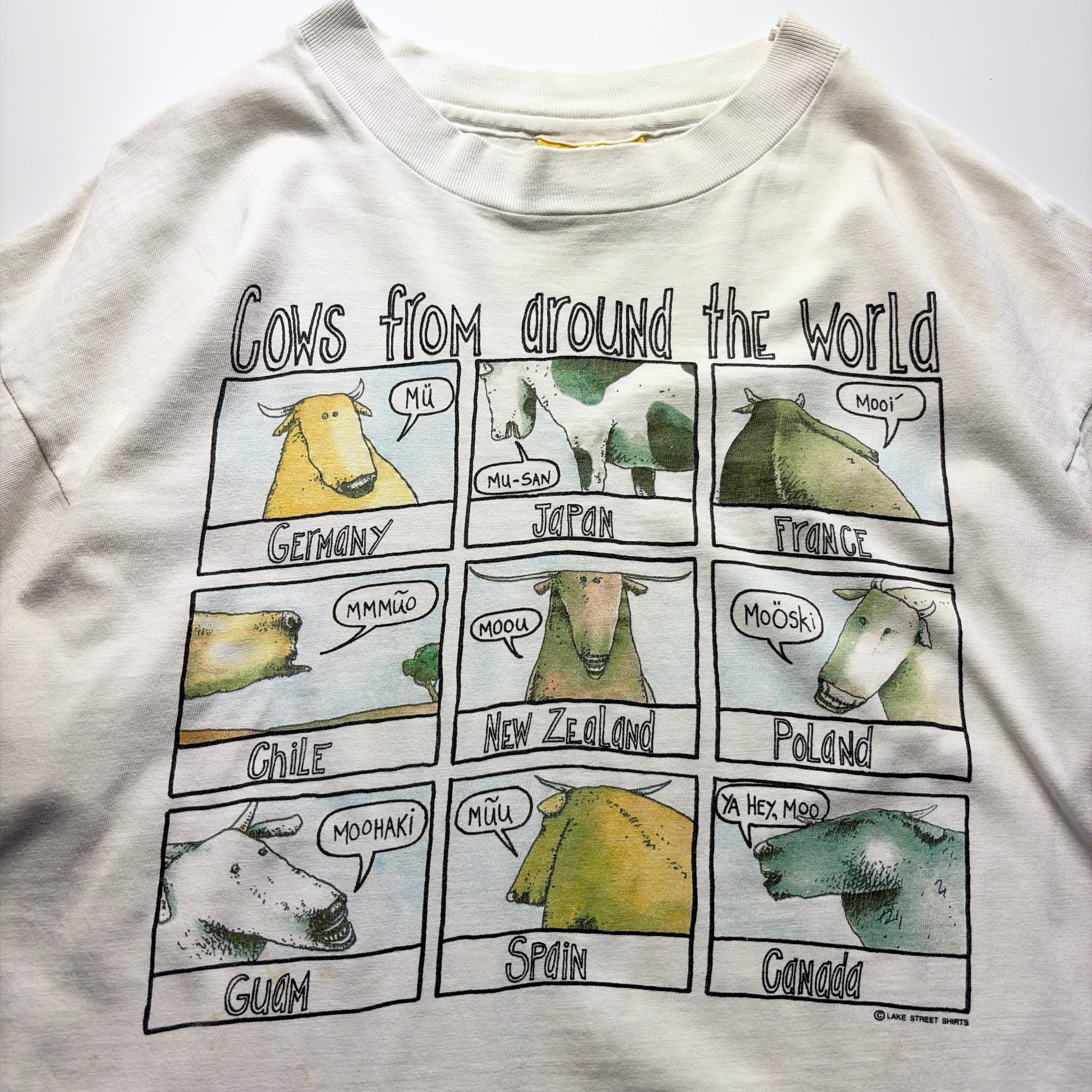 90s Cows Around The World Graphic Tee