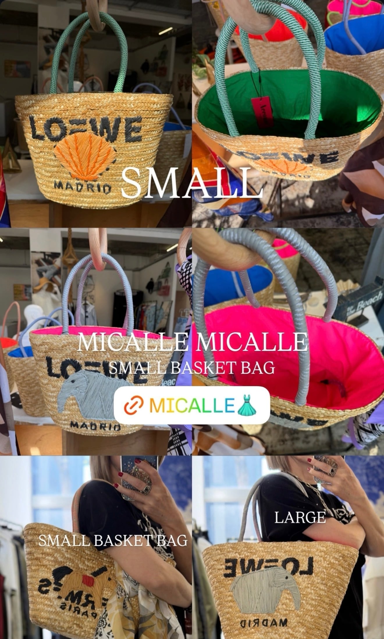 予約販売【 MICALLE MICALLE 】SMALL BASKET BAG (MAB101GEB) 5月上旬