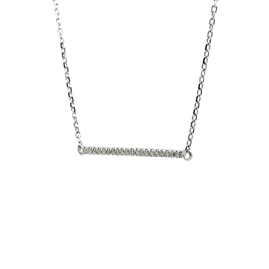 【バーネックレス】K18 Pt950 ネックレス ペンダント モアサナイト ダイヤモンド シンプルネックレス シンプルペンダント 18K Pt950 Pt850 K18 18金 プラチナ ネックレス