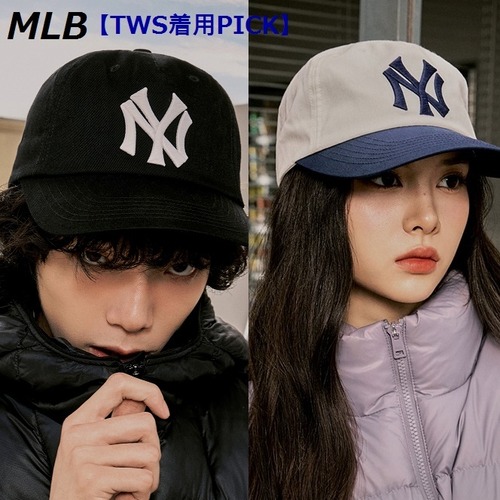 【MLB】Q-Fit Color Block Unstructured Ball Cap 配色キャップ