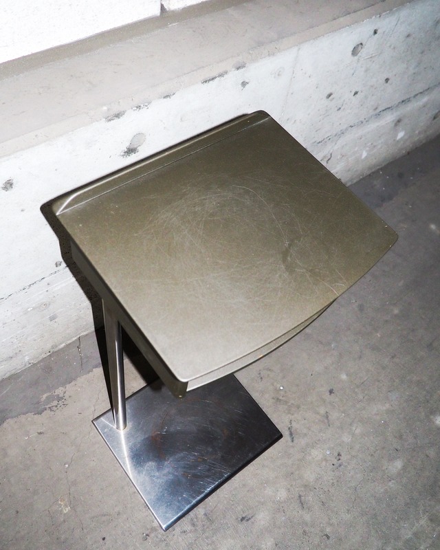 okamura stainless steel table with a shelf