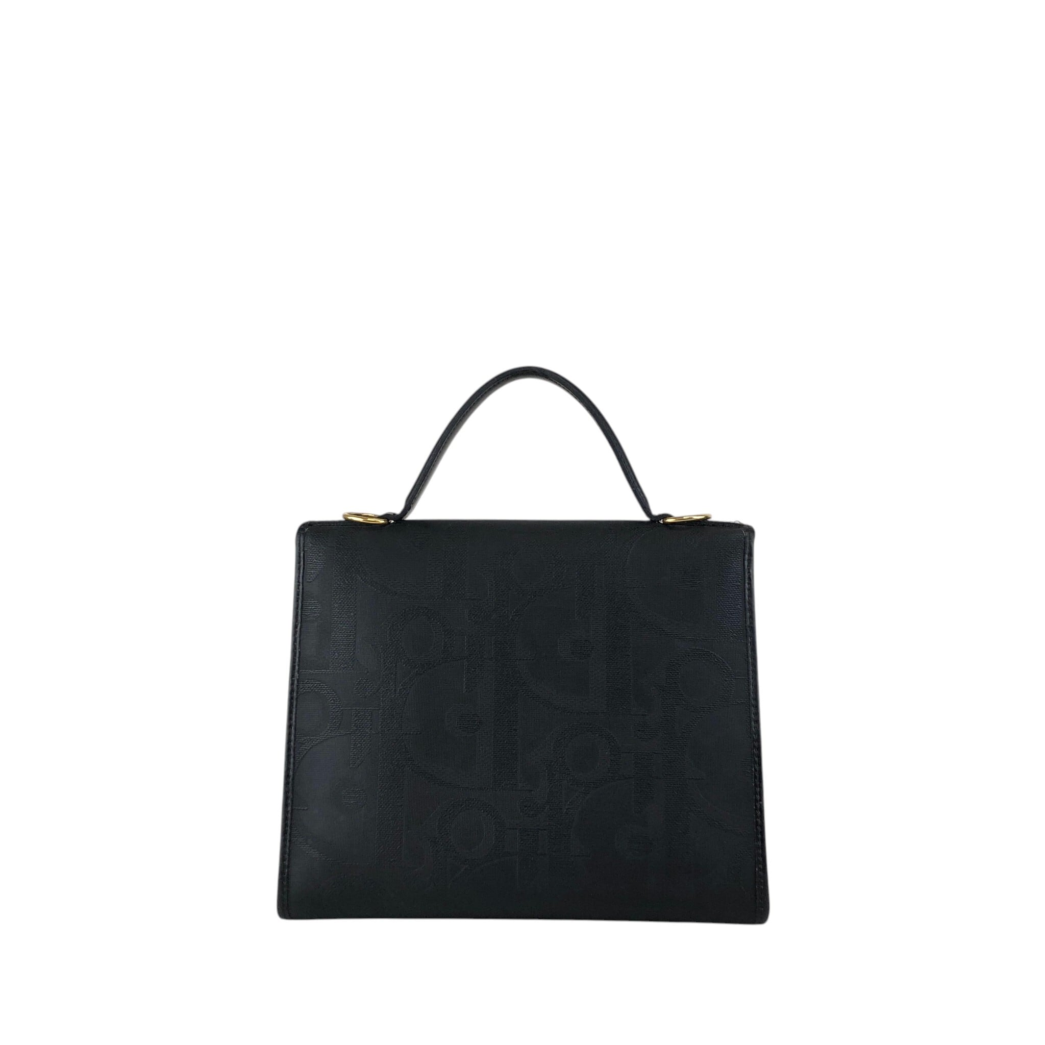 【専用】ディオール　ショルダーバッグ　トロッター　オーバル金具　PVCレザー　黒 Christian Dior クリスチャン ディオール トロッター ショルダーバッグ