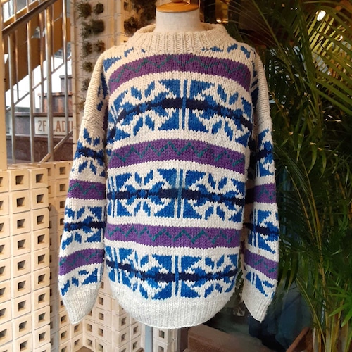 "OTAVALO" Ecuador hand knit sweater / "オタバロ" エクアドルニットセーター