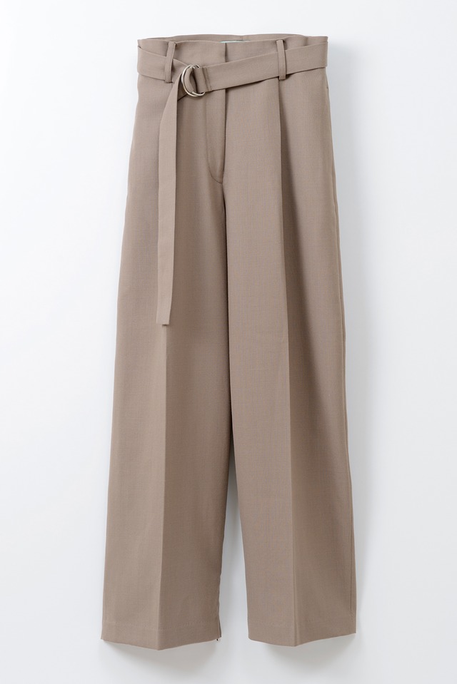 Waist belt wide pants　/beige