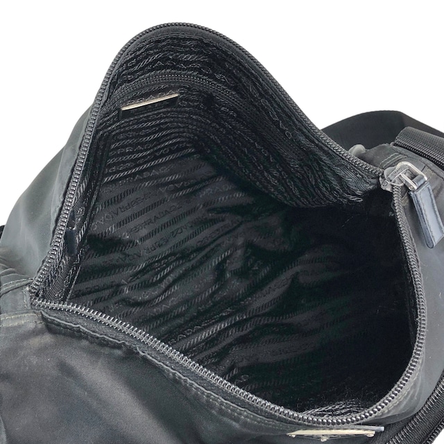 PRADA プラダ ショルダーバッグ ブラック トライアングルロゴ ナイロン ダブルポケット vintage ヴィンテージ オールド se4edp