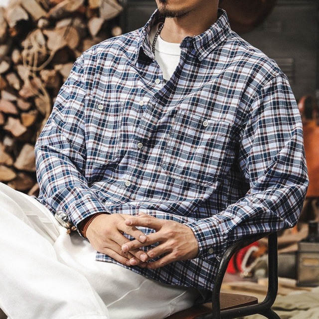 Vintage check shirt ( 2color )