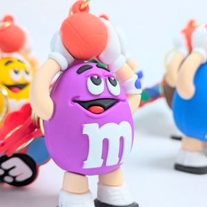 【 m&m's  ( エムアンドエムズ )  】3D Rubber KeyHolder / 3Dラバーキーホルダー バスケットボール / GREEN〚アメリカン雑貨 アメトイ〛