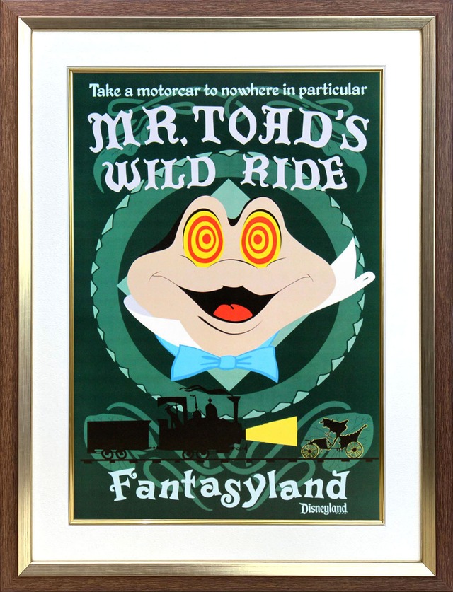 ディズニー テーマパーク「ファンタジーランド/トード氏のワイルドライド」展示用フック付ポスター